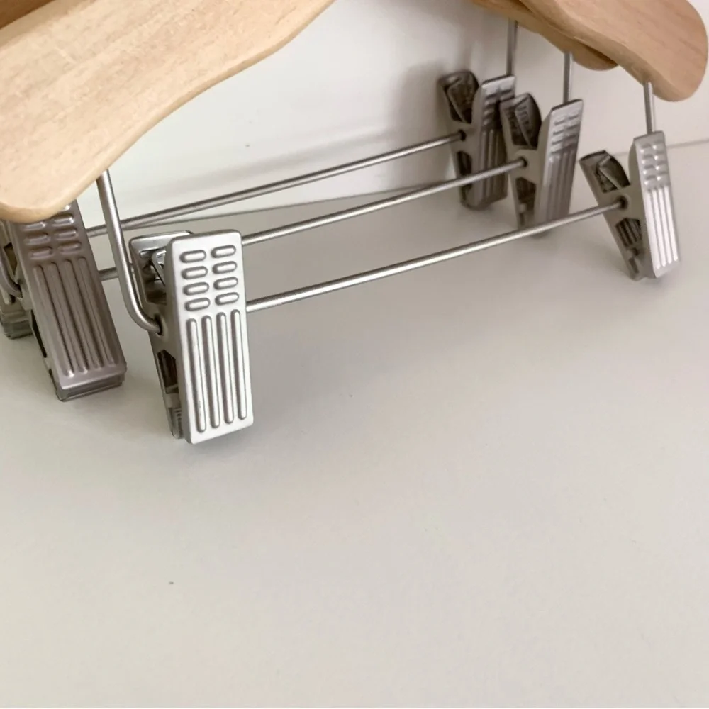Vintage Oshkosh b gosh wood and matte Steele hangers